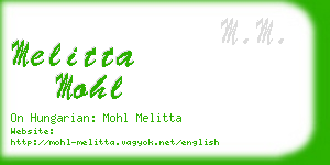 melitta mohl business card